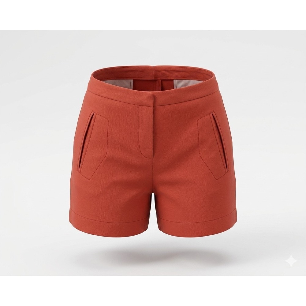 Lacoste Women's Orange Denim Shorts. Size 2